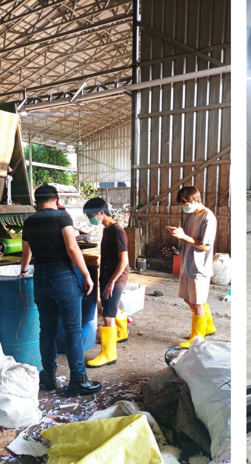 Founders at MRF facility evaluating sort and RDF processing